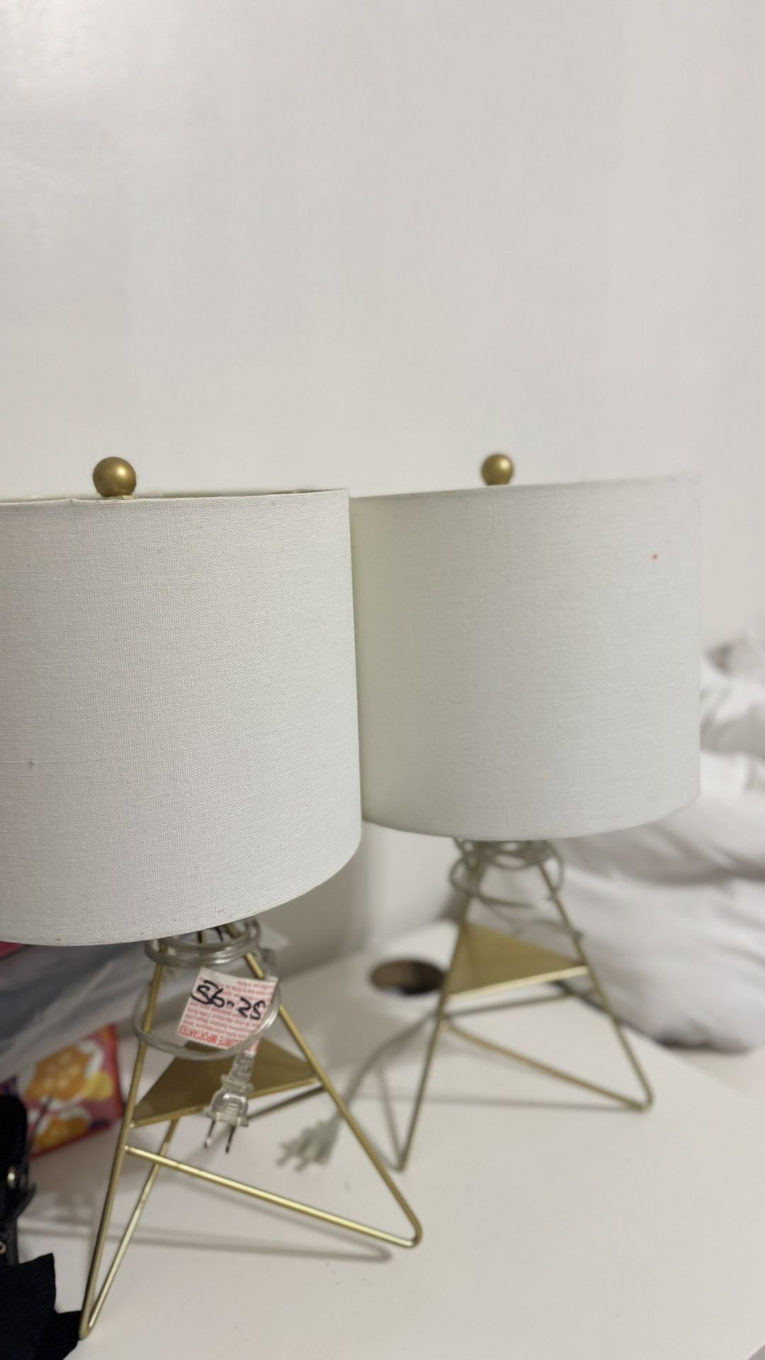 two sets of lamps