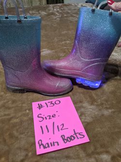 Girls size 11/12 rain boots