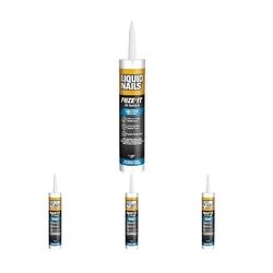 Liquid Nails  LN-2000 FuzeIt All Surface Construction Adhesive (9-Ounce), Gray (Pack of 4)