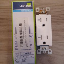 T5825-W 20 Amp, Tamper-resistent,  Residential Grade Write.#Open Box#