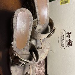 Coach Wedge Sandler, Size 9, Gently Used -Great Condition