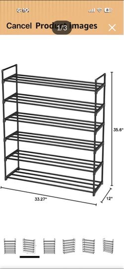 New6-Tier Metal Wire Shoe Rack