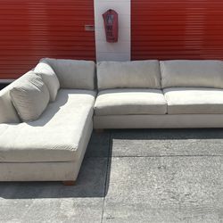 Free Delivery - Beige Sectional Sofa/Couch