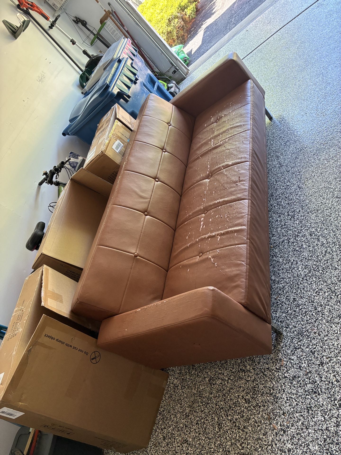 Faux Leather Sofa Sleeper