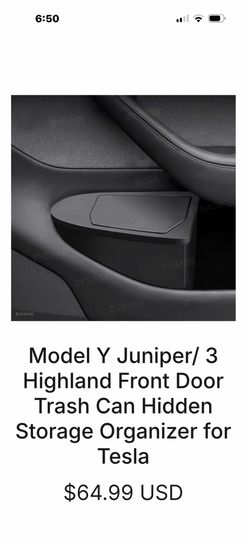 Model Y Juniper/ Model 3 Highland door trash can