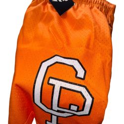 Crispy Nyc Men’s Large (34-36 waist) Orange Mesh Shorts NWT - Delivery Available