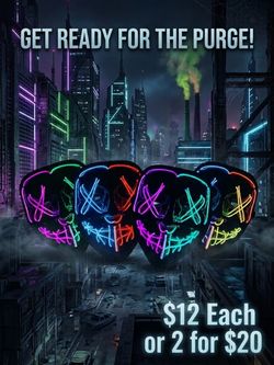 Purge Halloween costume mask $12 each or 2 for $20