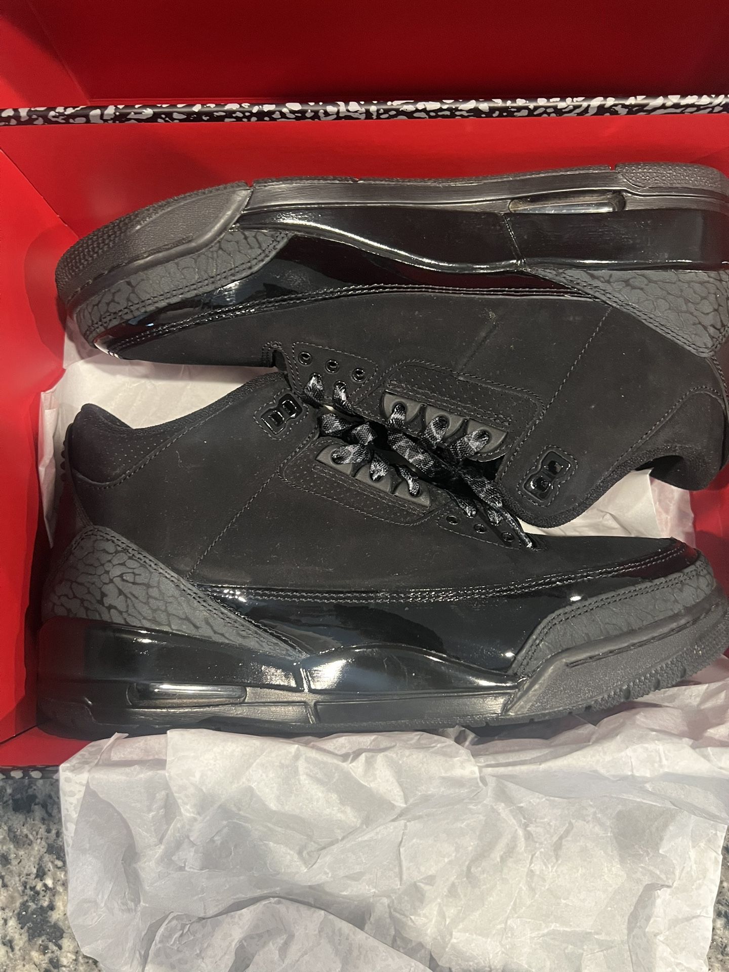Air Jordan 3 Black Cat Size 10 Worn