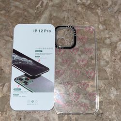 IPhone 12 Pro Clear Case With Hearts 💕 