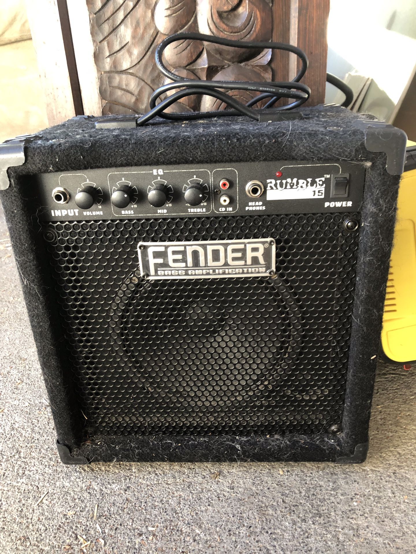 Fender Rumble 15 bass guitar amp