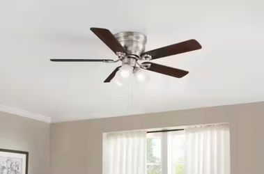 Hampton Bay Clarkston II 44 in. LED Ceiling Fan, Brushed Nickel