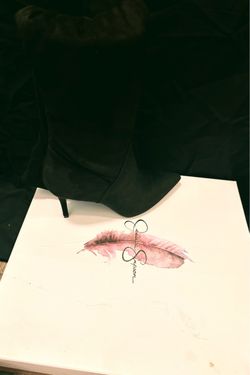 Jessica Simpson Black Suede Heeled Boot