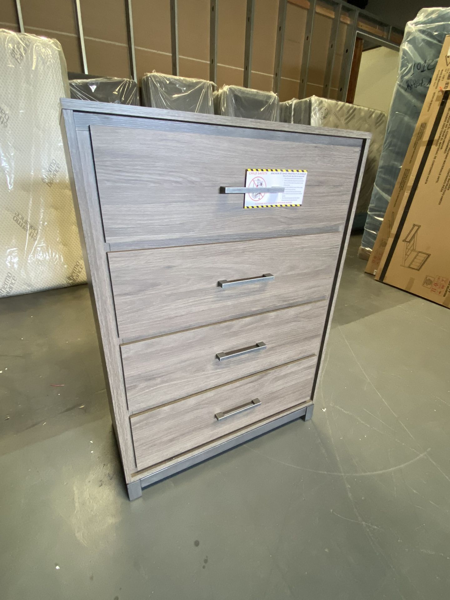 Chest Drawers Grey Brown NEW!