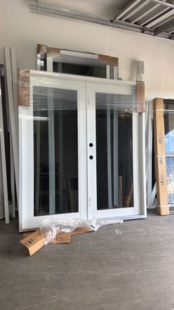72x80 aluminum impact patio door. Pre hung frames