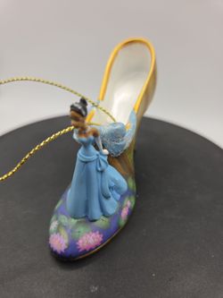 Disney Princess Tiana Frog Once Upon A Slipper Shoe Christmas Ornament Bradford