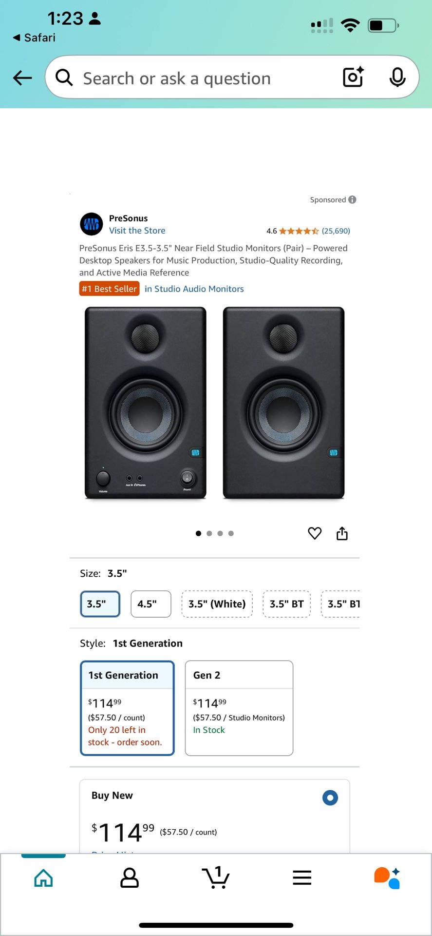 Pre-Sonos E3.5 studio monitors