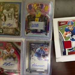 Sports Card Baseball And Football Graded And Ungraded Card Lot