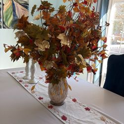 Fall Vase With Flowers 