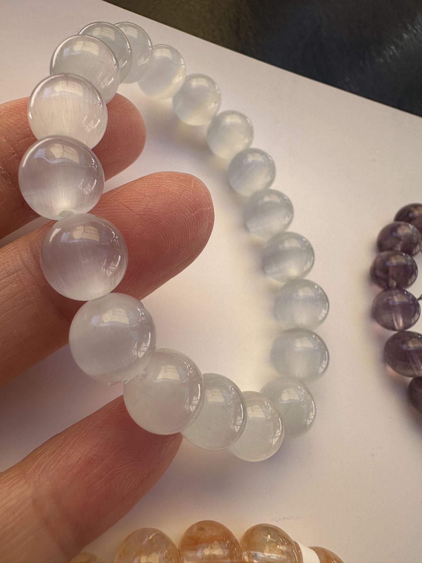 New! Natural Crystal Bracelets for Women Men 7- 9mm