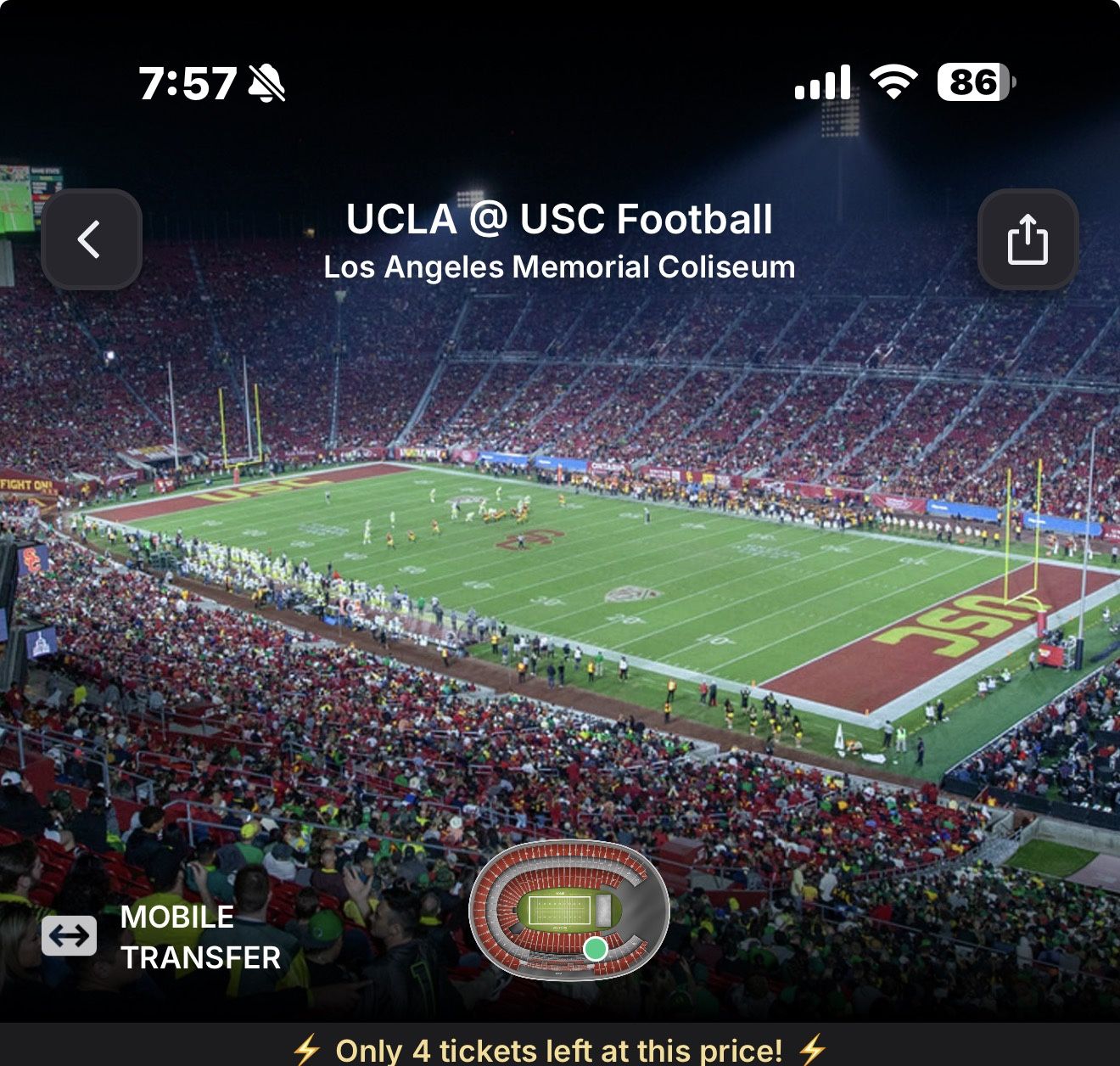 USC vs UCLA Tickets $75 Each for Sale in Bellflower, CA - OfferUp