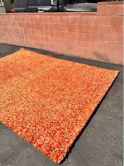 Large Orange Shag Rug