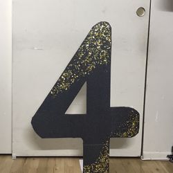Number 4 foam for sale.  3 feet     We can make any numbers or letters in any color or any design