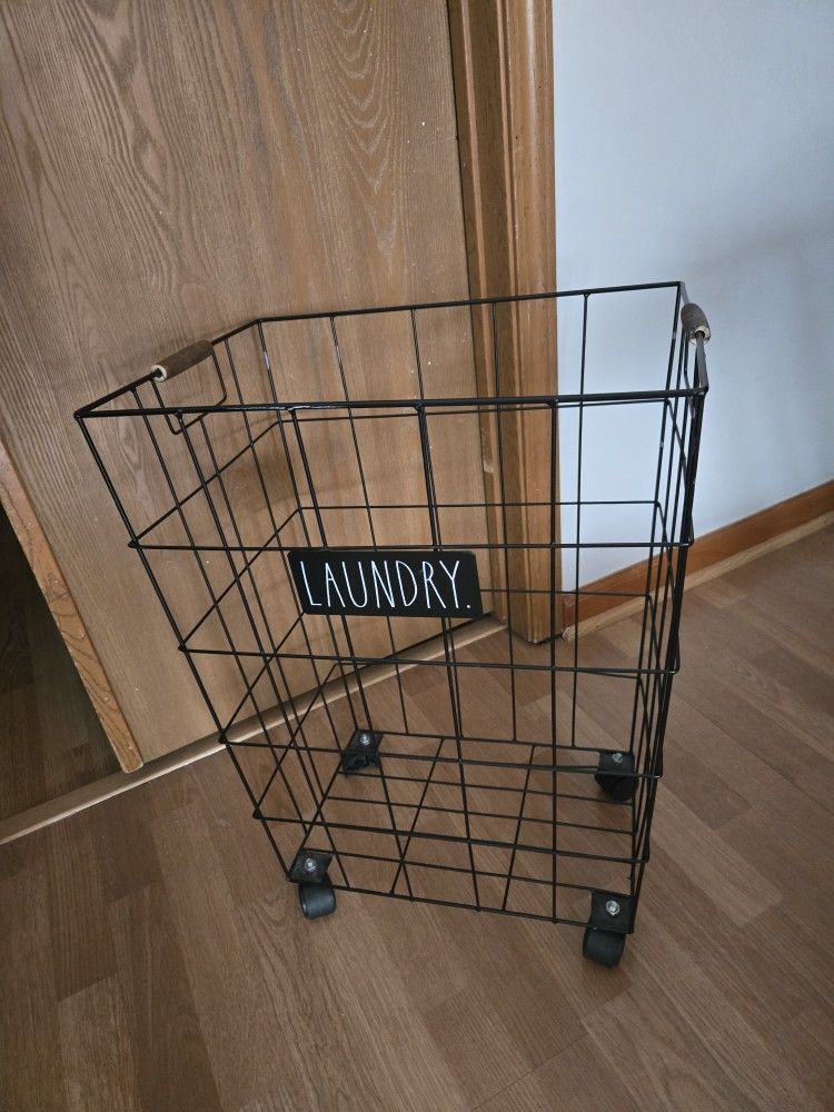 Rae Dunn Laundry Cart 