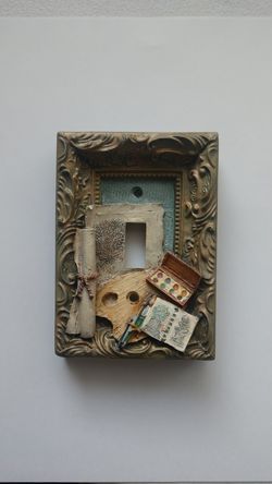 Beautiful ceramic light switch plate