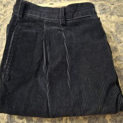 Men Brooks Brothers Black Cordhory Pants Size 38x34 