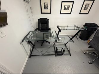 Glass Desk and Chair