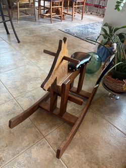 Vintage Wooden Rocking Horse Toy
