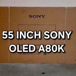 New 55 Inch OLED Sony A80K Smart TV 4K UHD with 120 Hz refresh rate. Brand new factory sealed. 
