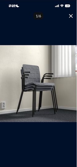 One Set Of 4 Stackable Steel Chairs (2 Sets Available)