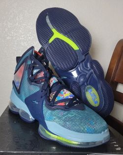 Lebron Xix Blackened Blue/Multicolor Cz0203-400 Men's