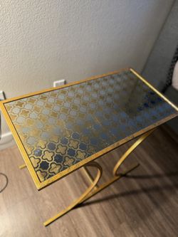Vintage Glass Sofa Table