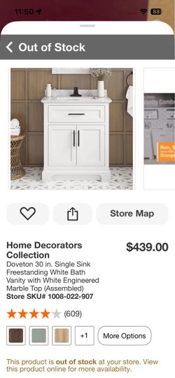Home decorotors doveton 30 in vanity