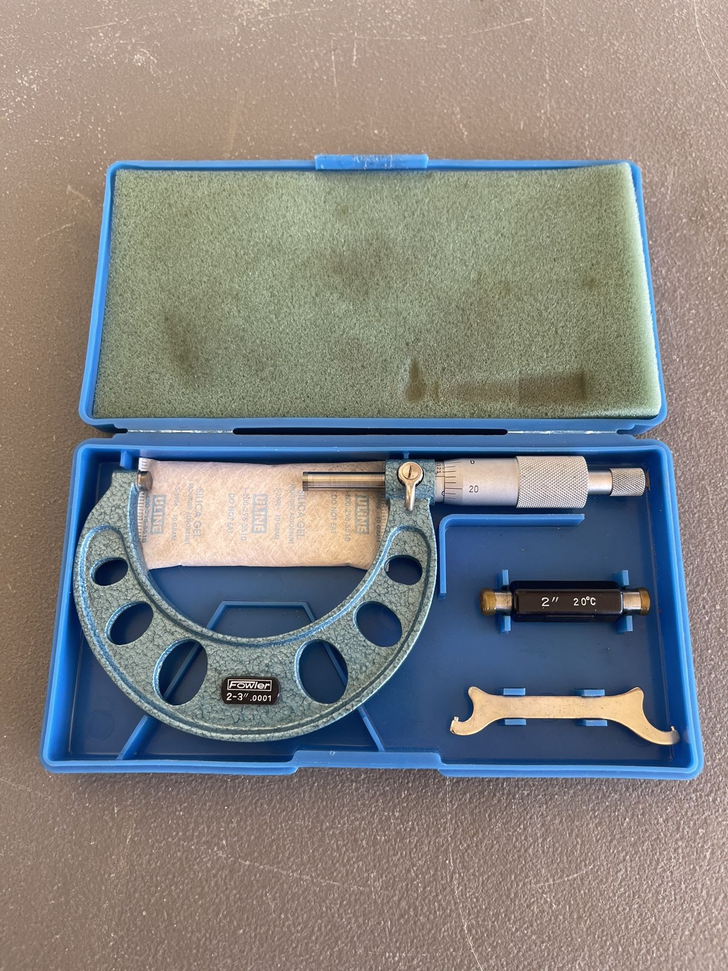 Fowler 2-3” .0001 Outside Micrometer Ratchet Thimble