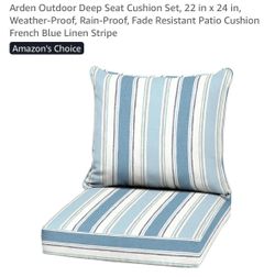 New set of 1 patio chair cushion