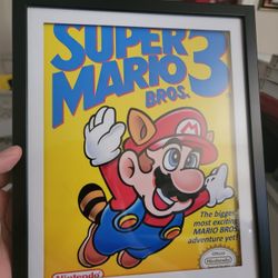 Super Mario Framed Art 8x10 Beautiful Snes Nes 