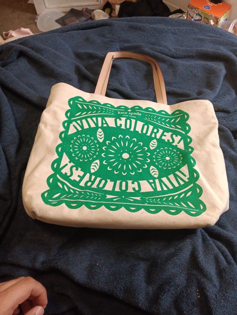 Kate Spade medium canvas tote bag