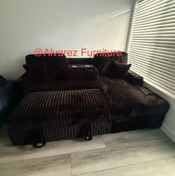 Sectional sleeper with storage