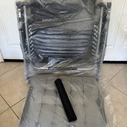 New 2XL Gray Zero Gravity Chair Oversized Recliner Folding Patio Lounge Chair