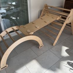 WoodandHearts Montessori Climbing Set