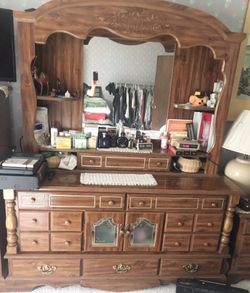 Dresser with mirror