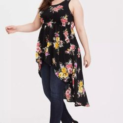 Torrid Flower Hi-low Tank Top