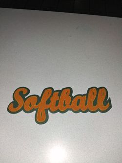 EXTREMELY RARE VINTAGE CHENILLE SOFTBALL PATCH