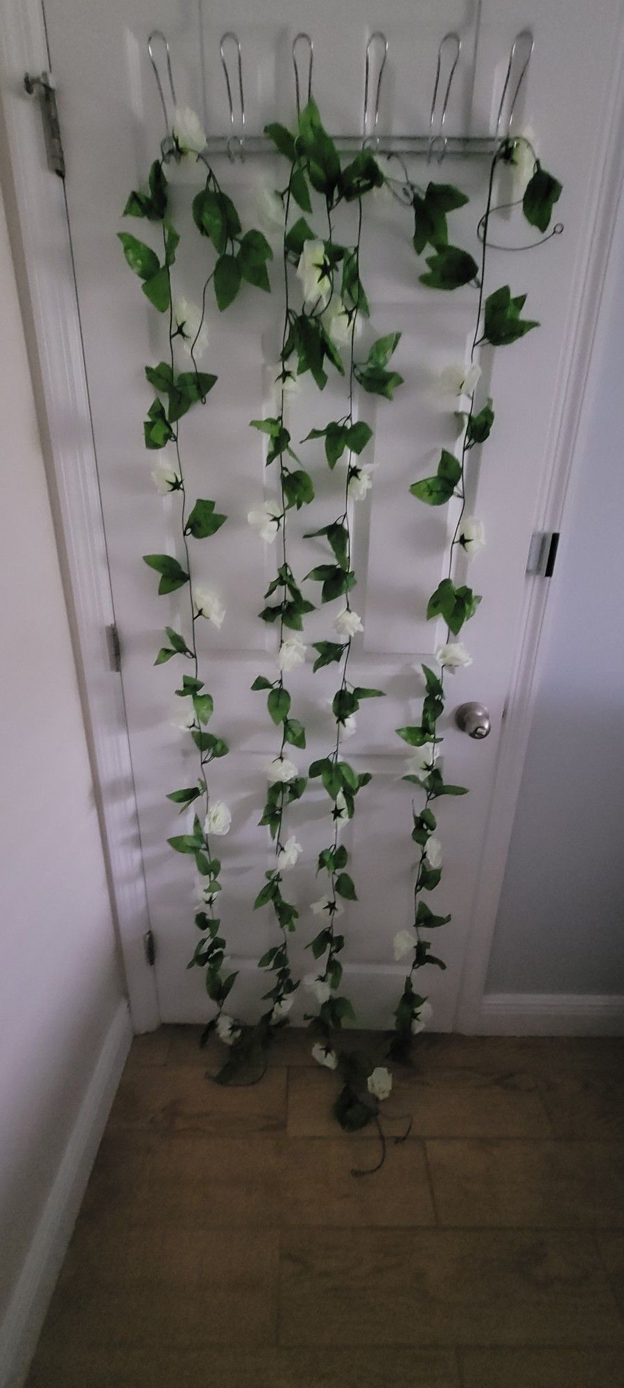 4 pcs 28ft Flower Garland White Fake Roses