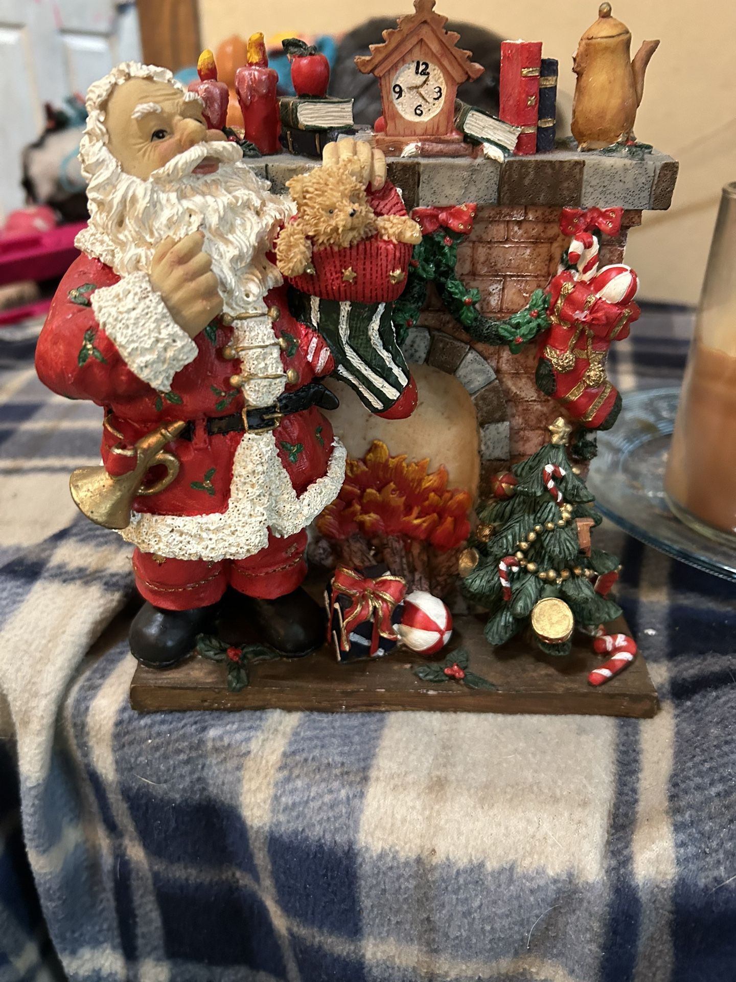 Vintage Santa Fire Place