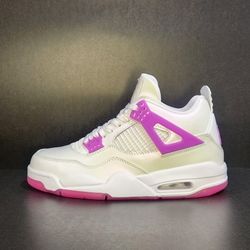 Air Jordan Retro 4 White Hyper Violet Size 7