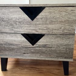 Baxton Studio 2-Drawer Mid-Century Modern Nightstand – Good Condition